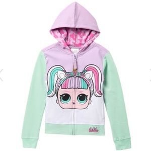 BNWT L.O.L. Surprise Unicorn Zip-Up Hoodie